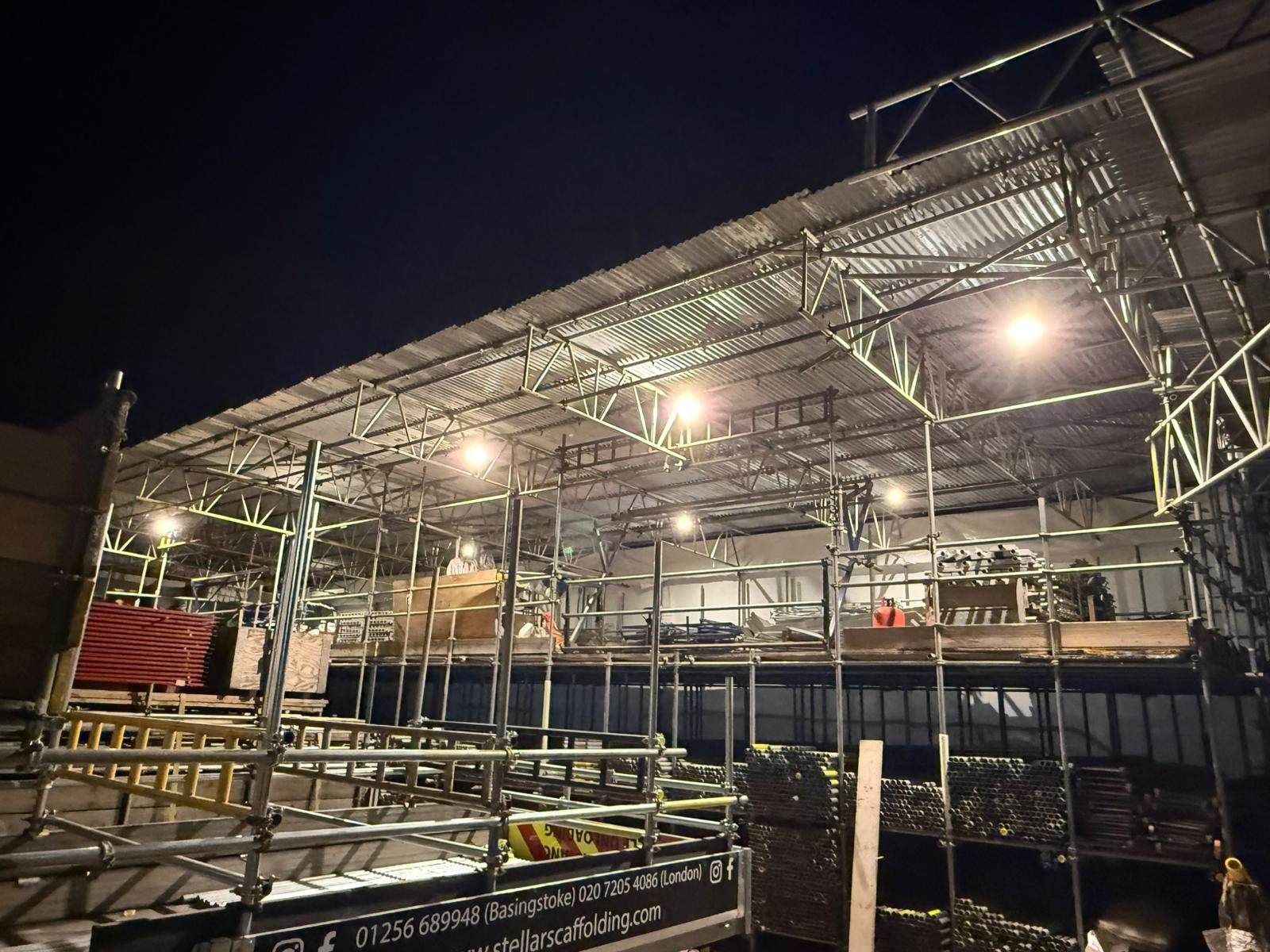 Stellar Scaffolding frame before it was wrapped